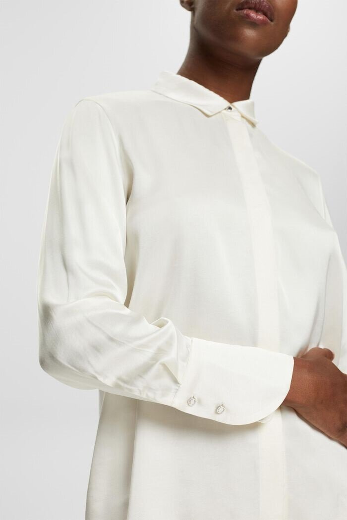 Skjorta I Satin - Off White