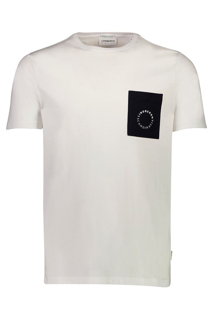 T-shirt Med kontrastficka - White
