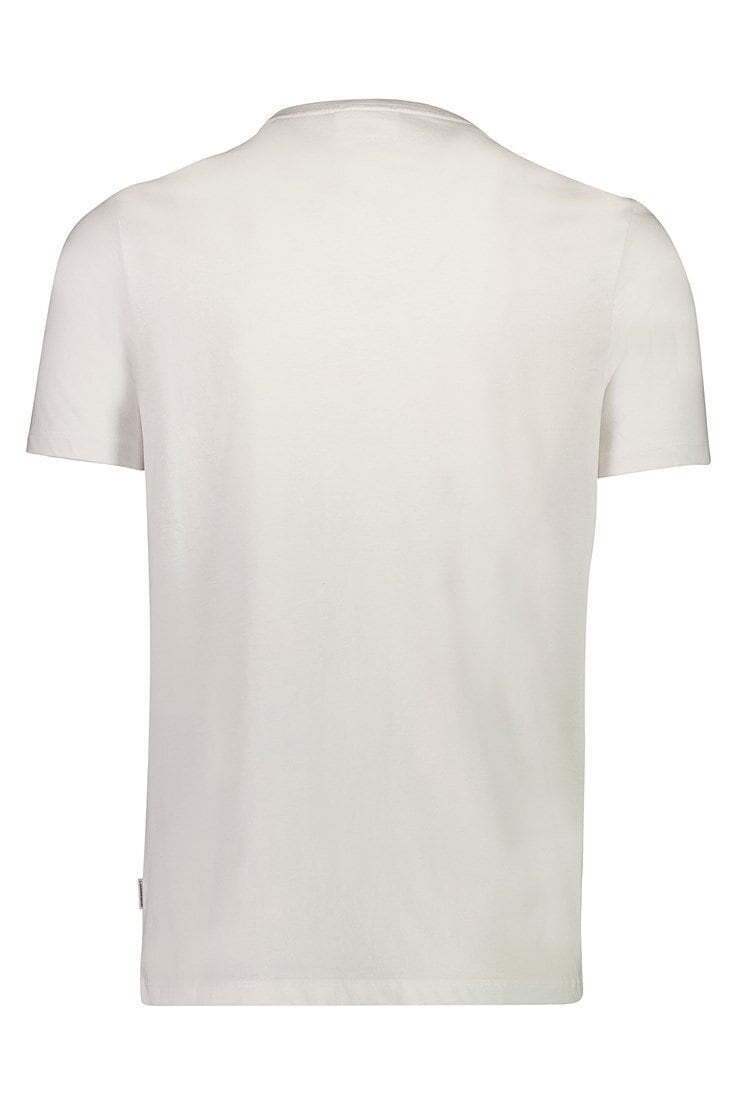 T-shirt Med kontrastficka - White
