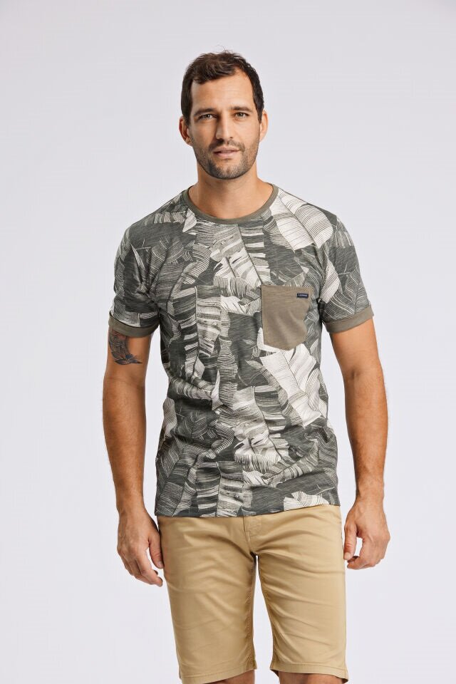 T-shirt Med Tryck - Army