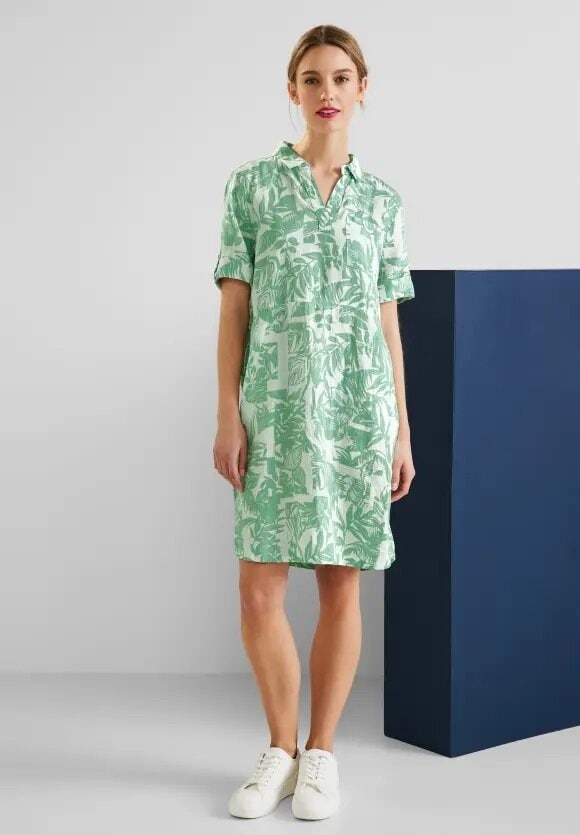Skjortklänning I Linne - Soft Leafy Green