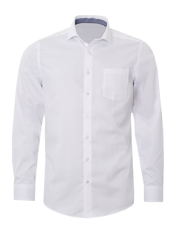 Mjuk Enfärgad Skjorta - White