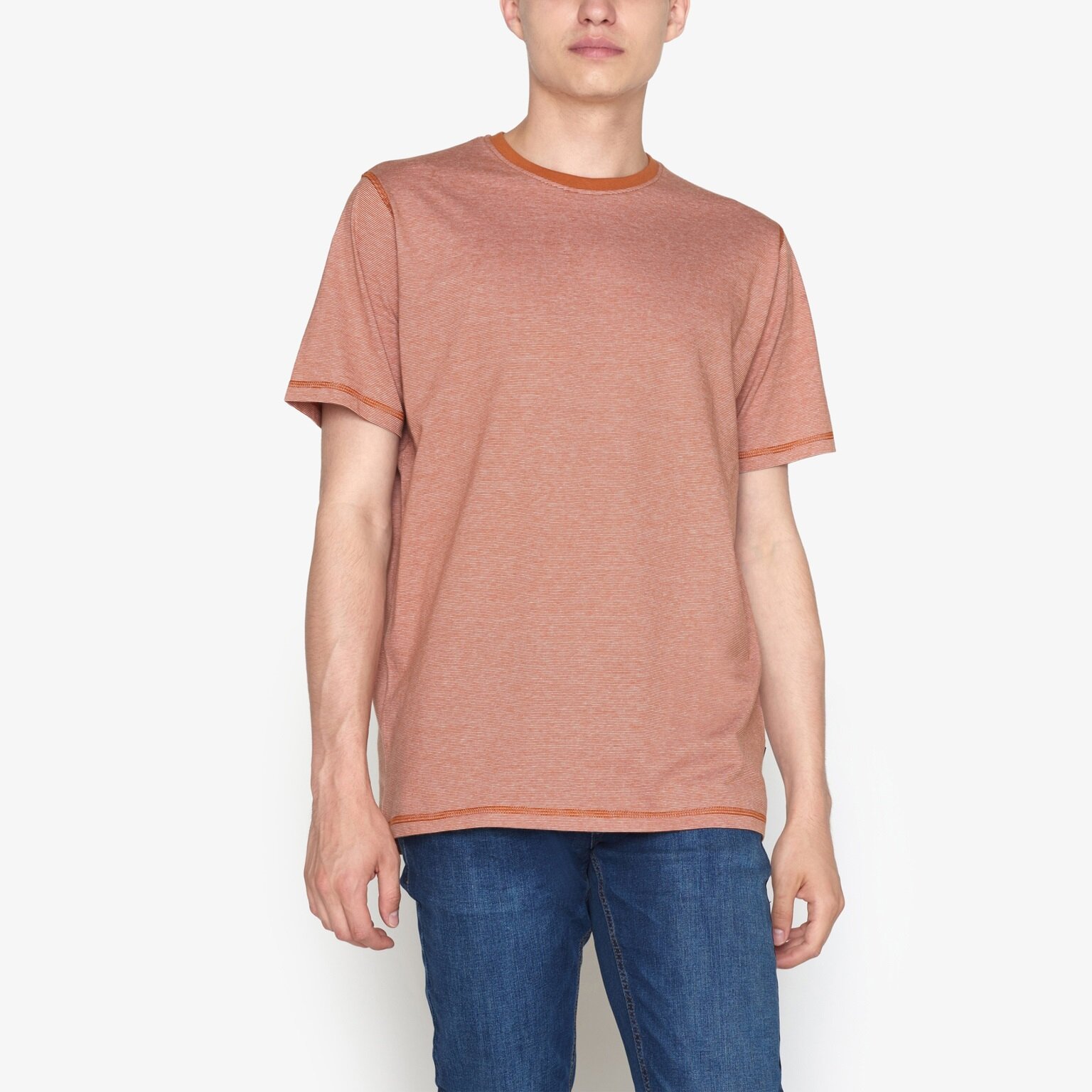 Randig T-shirt - Sienna Orange