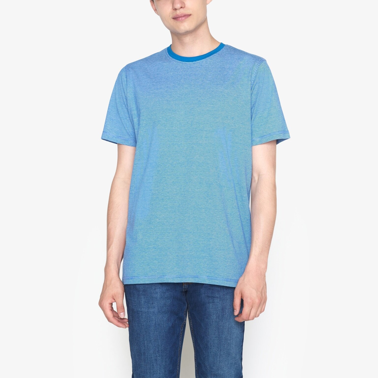Randig T-shirt - Imperial Blue
