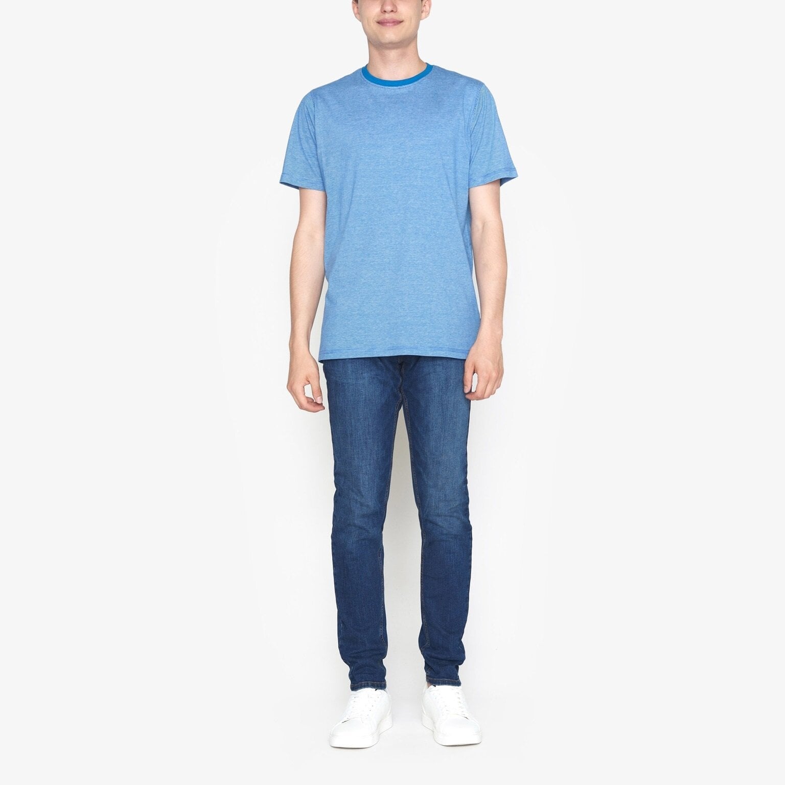 Randig T-shirt - Imperial Blue