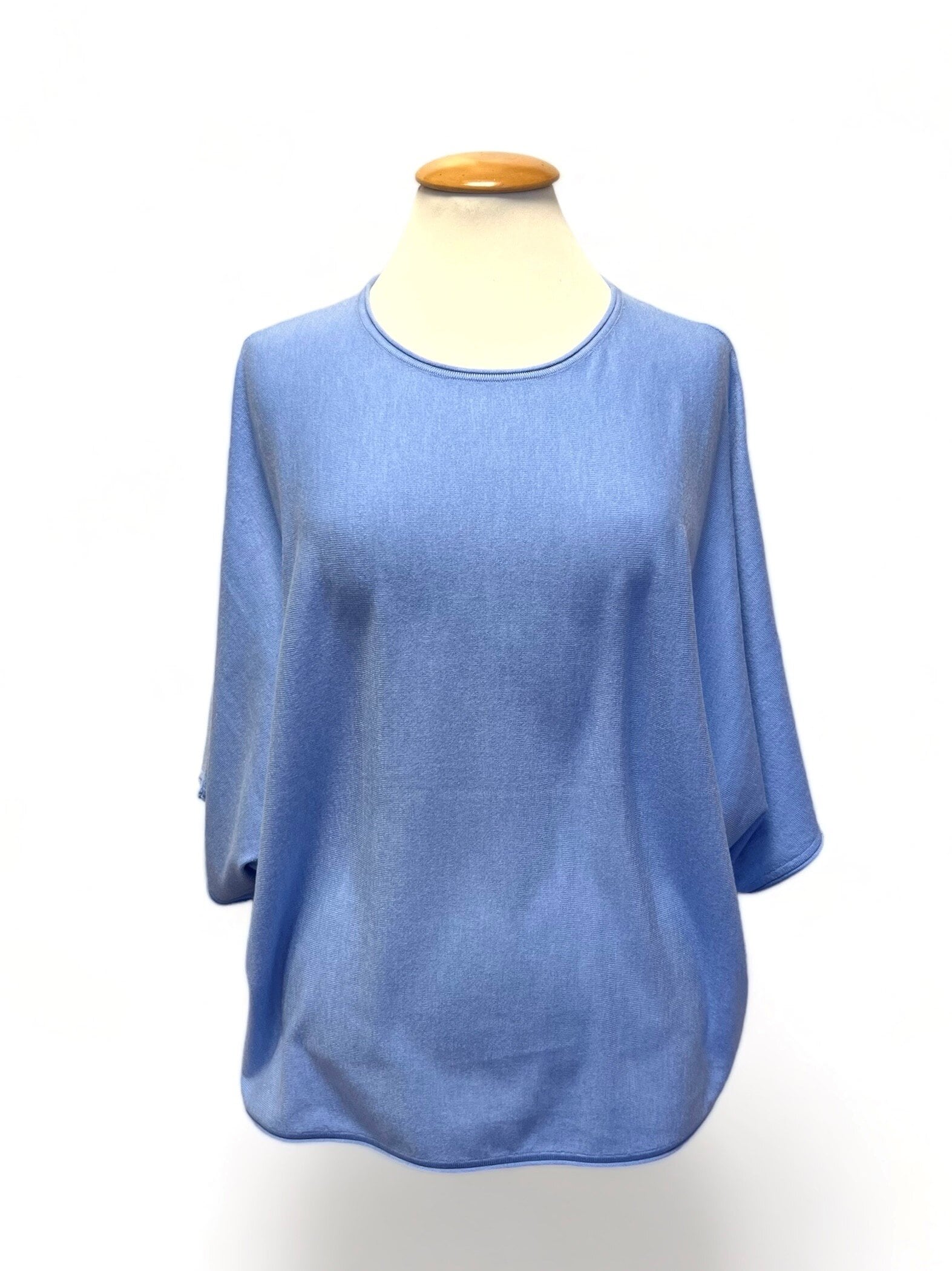 Mary Poncho Sweater - Blue