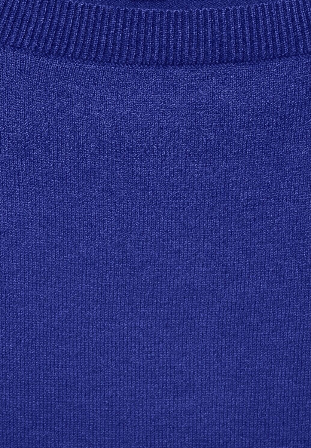 Stickad Kortärmad Tröja - Intese Royal Blue