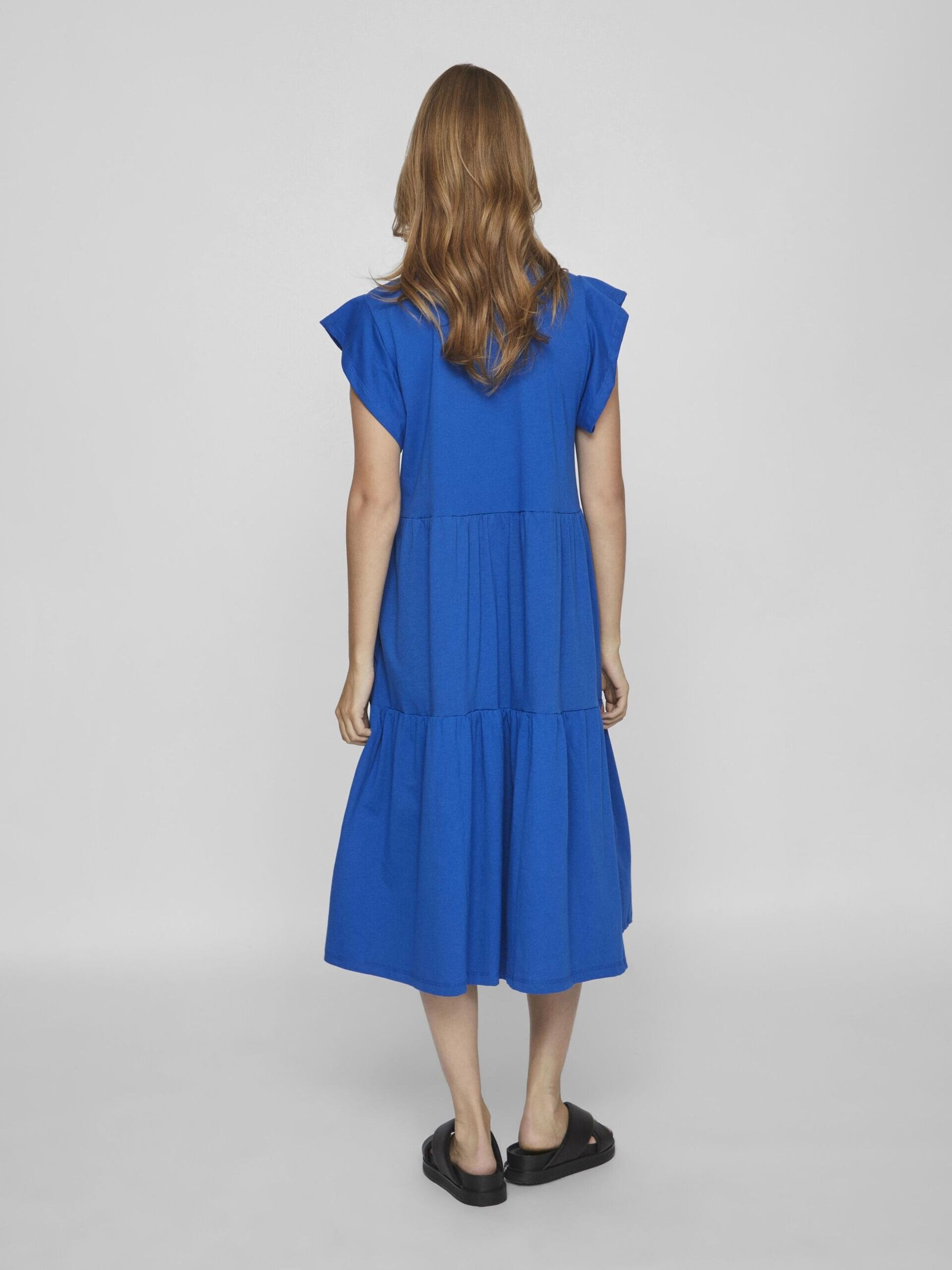 Kortärmad Midiklänning - Lapis Blue