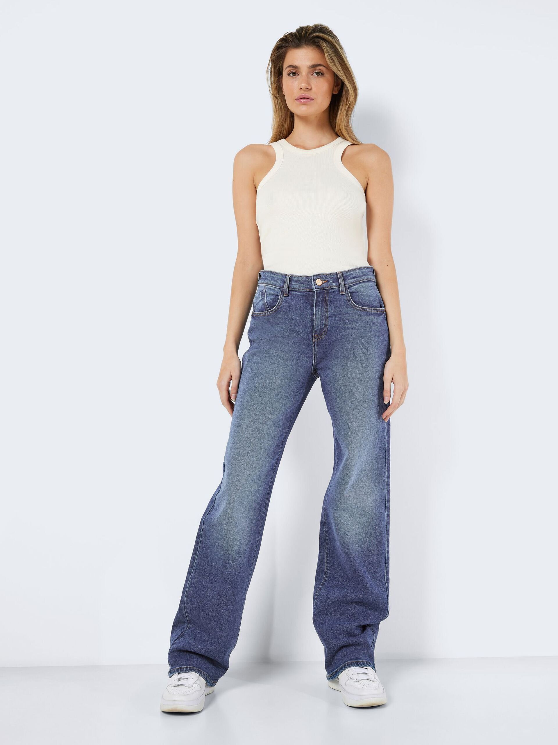 Nmyolanda Wide Jeans - Medium Blue Denim
